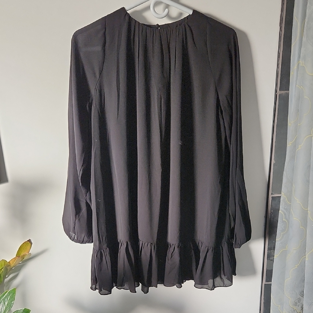 🔥NWT🔥Abercrombie & Fitch Elegant Black Long Sleeve Dress